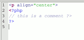 A screen shot of a syntax highlighting example